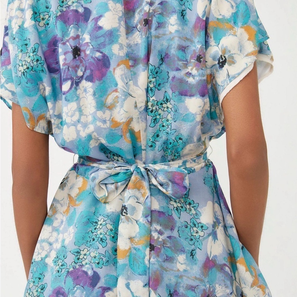 FREE PEOPLE Freddy Tie Mini Dress In Night Combo In Multi SIZE XS - Picture 6 of 10